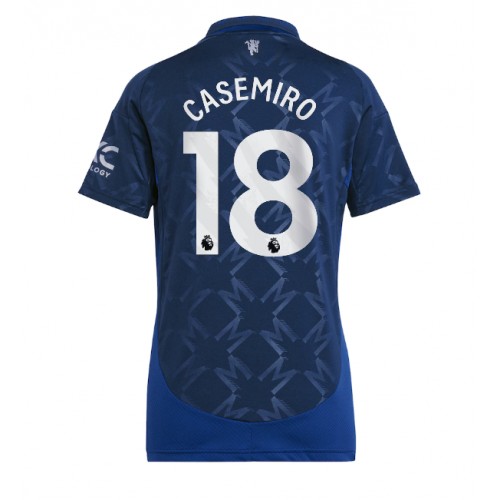 Fotbalové Dres Manchester United Casemiro #18 Dámské Venkovní 2024-25 Krátký Rukáv